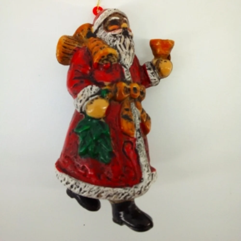 Vintage Set Santa Claus Ornaments Noel Christmas